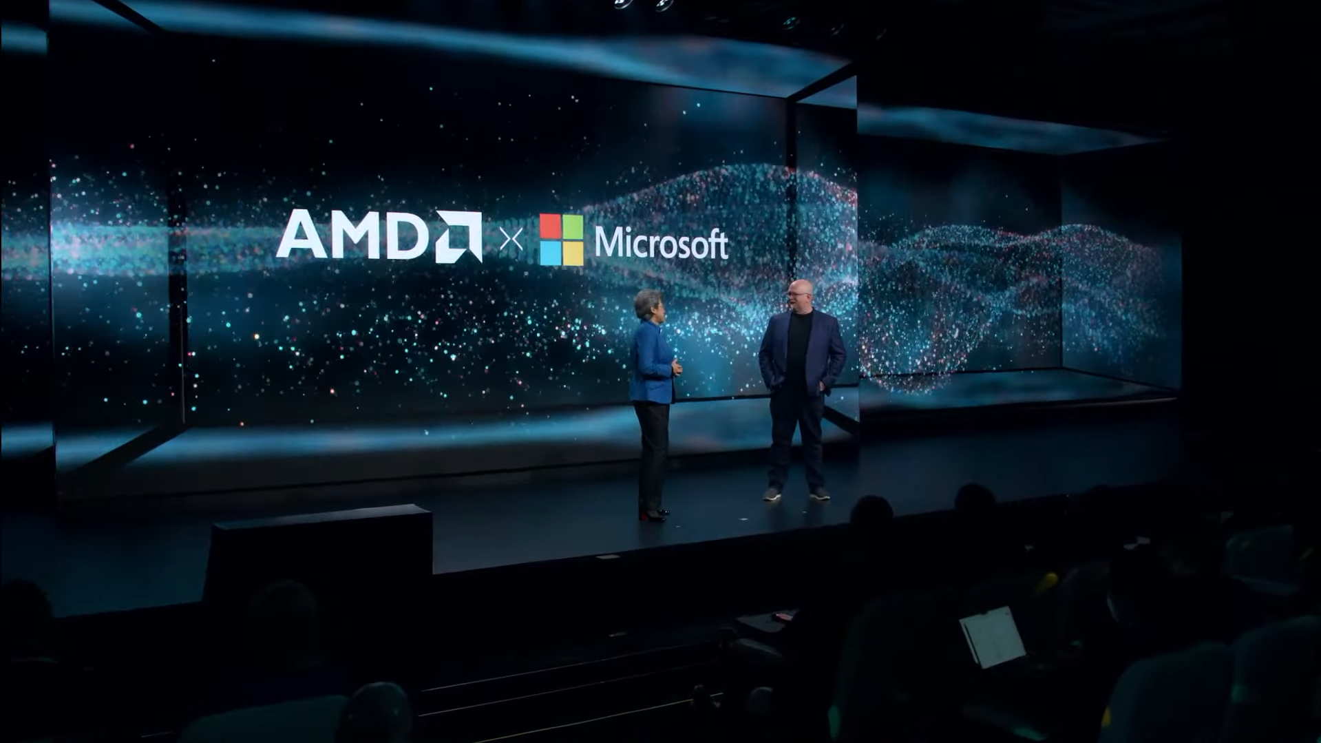 AMD launch — Microsoft stage visuals